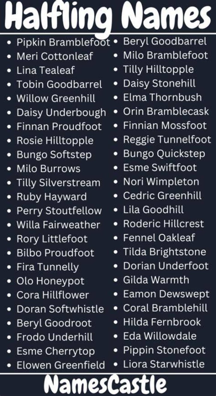100 Halfling Names Female Ennead Games Names