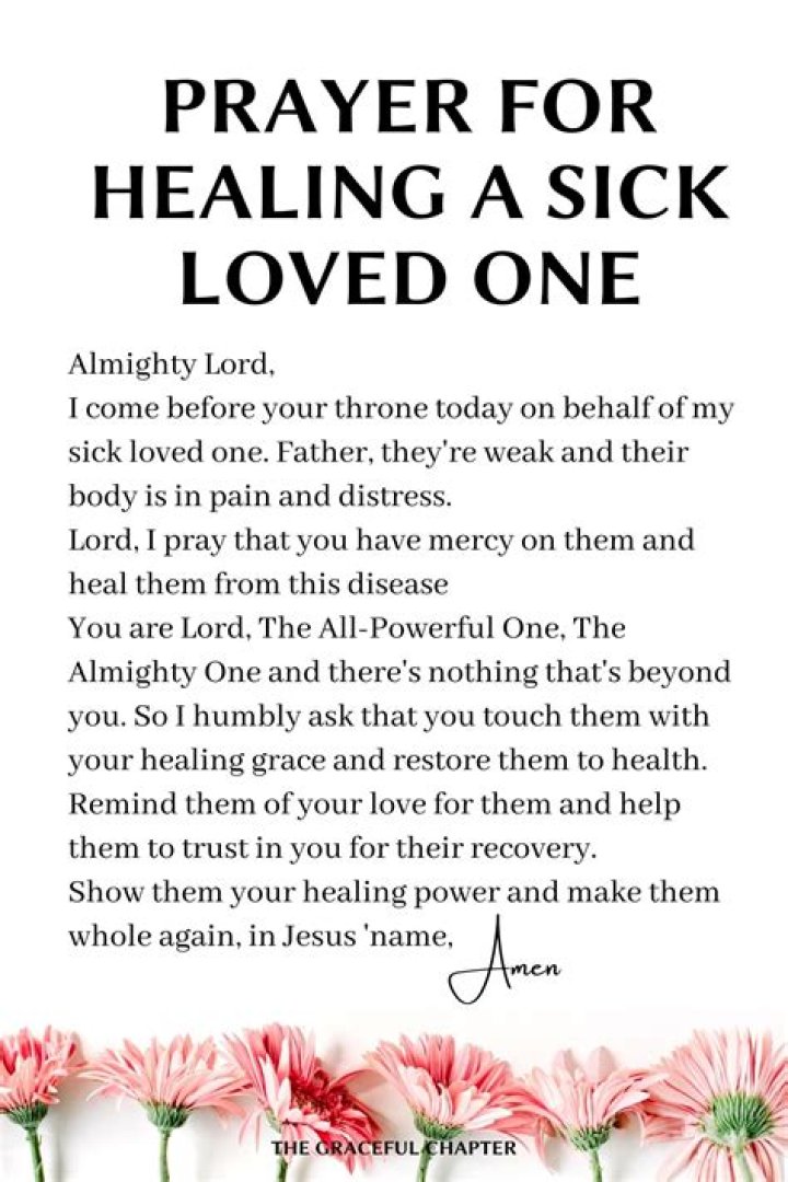 A Prayer For The Sick