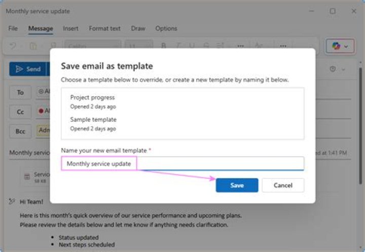 Create and Save Email Template in Outlook as OFT