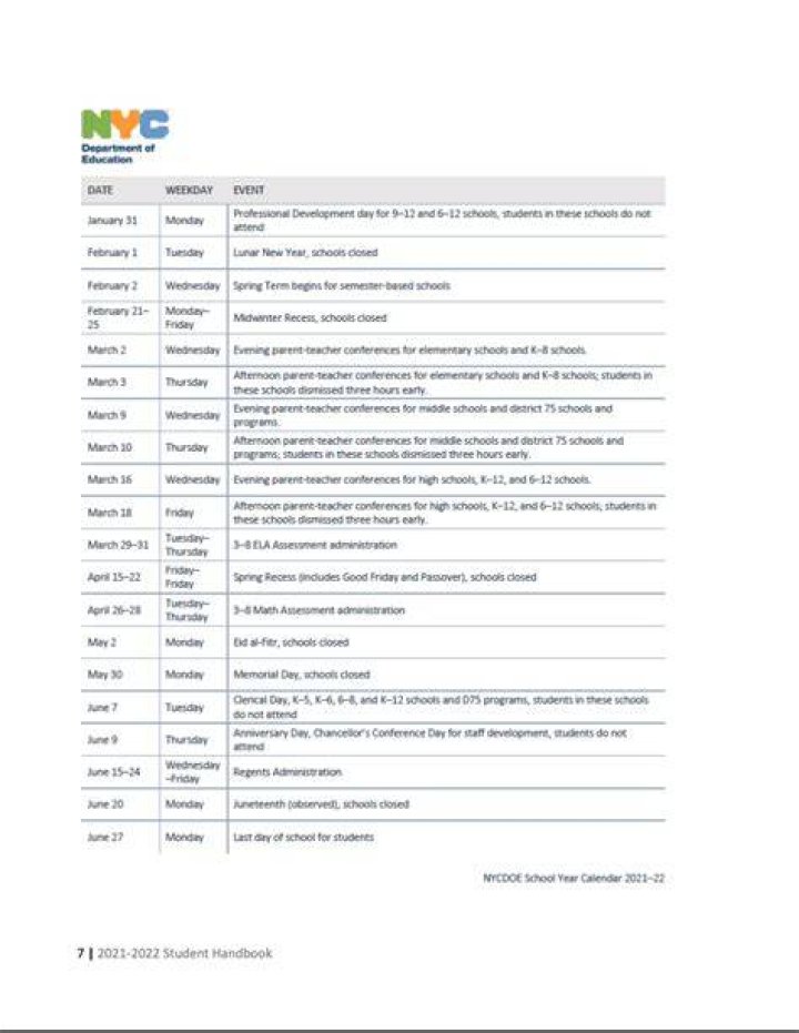 Doe Nyc 20232024 Calendar Web The Nyc Public School Calendar Lists