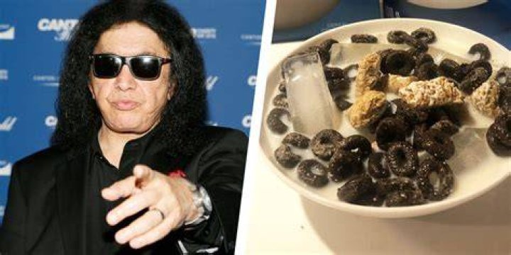 Gene Simmons Puts Ice Cubes In His Cereal