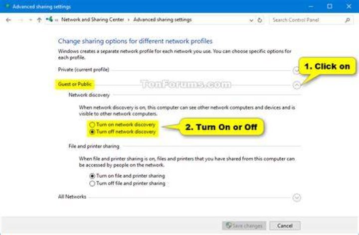 Network Discovery Turn On or Off in Windows 10 Windows 10 Network