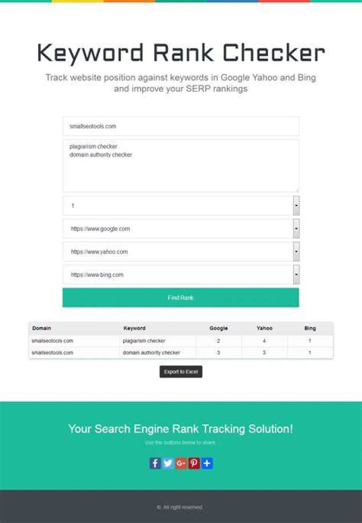 Proxies Supported SERP Position Checker Tool Keyword Tools