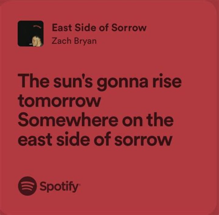 Zach Bryan East Side of Sorrow Chords Tabs Lyrics